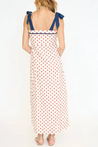 Thml - Polkadot Dress With Shoulder Strap Tie