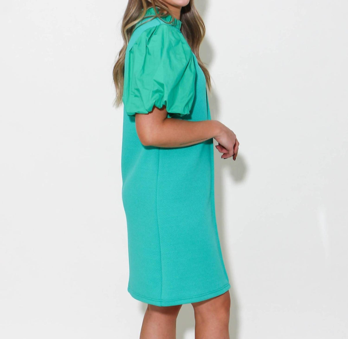 Thml - Poplin Sleeve Textured Mini Dress