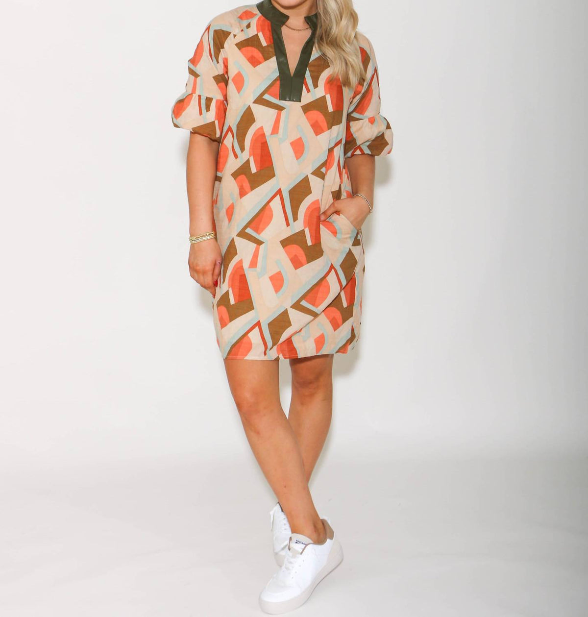 Thml - Print Short Sleeve Mini Dress