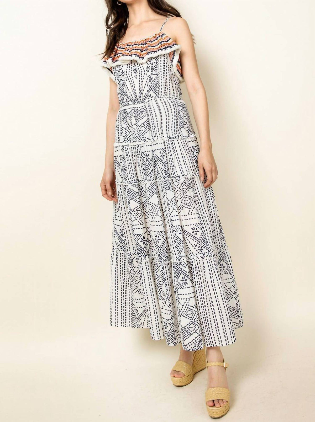 Thml - Printed Tiered Midi Dress