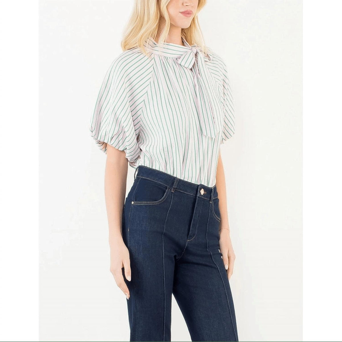 Thml - Puff Sleeve Stripe Top
