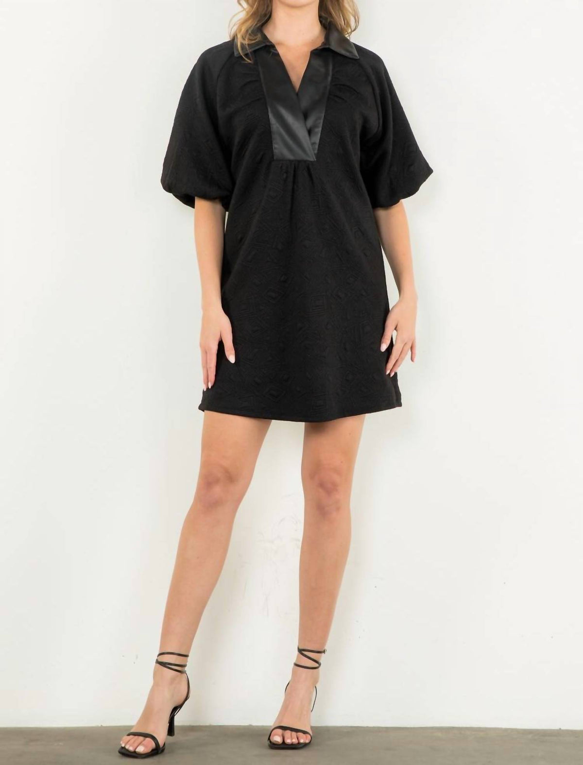 Thml - Puff Sleeve Textured Dress