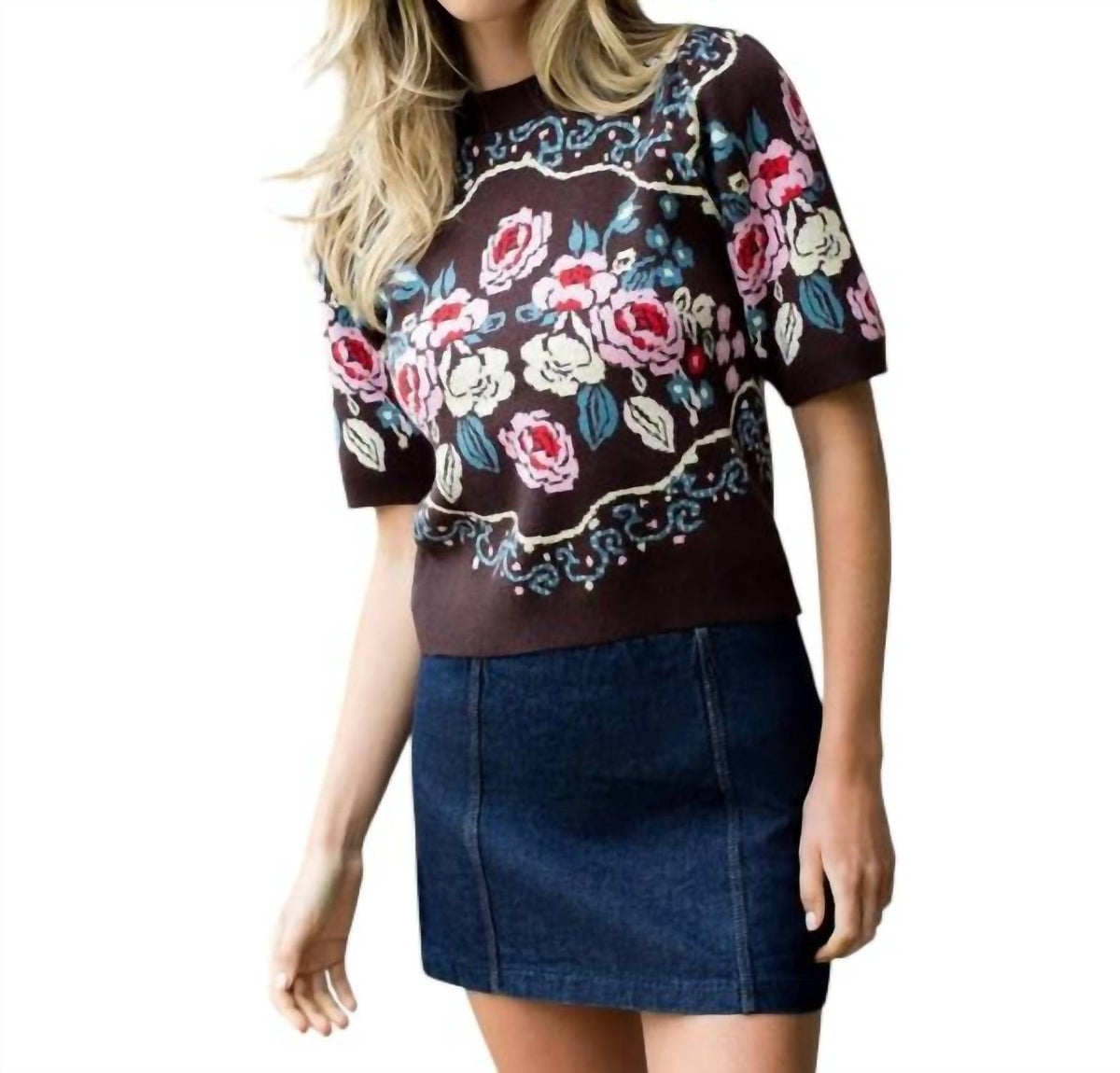 Thml - Rambling Rose Sweater Top
