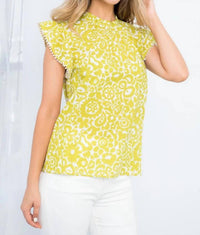 Thml - Ruffle Neck Textured Top