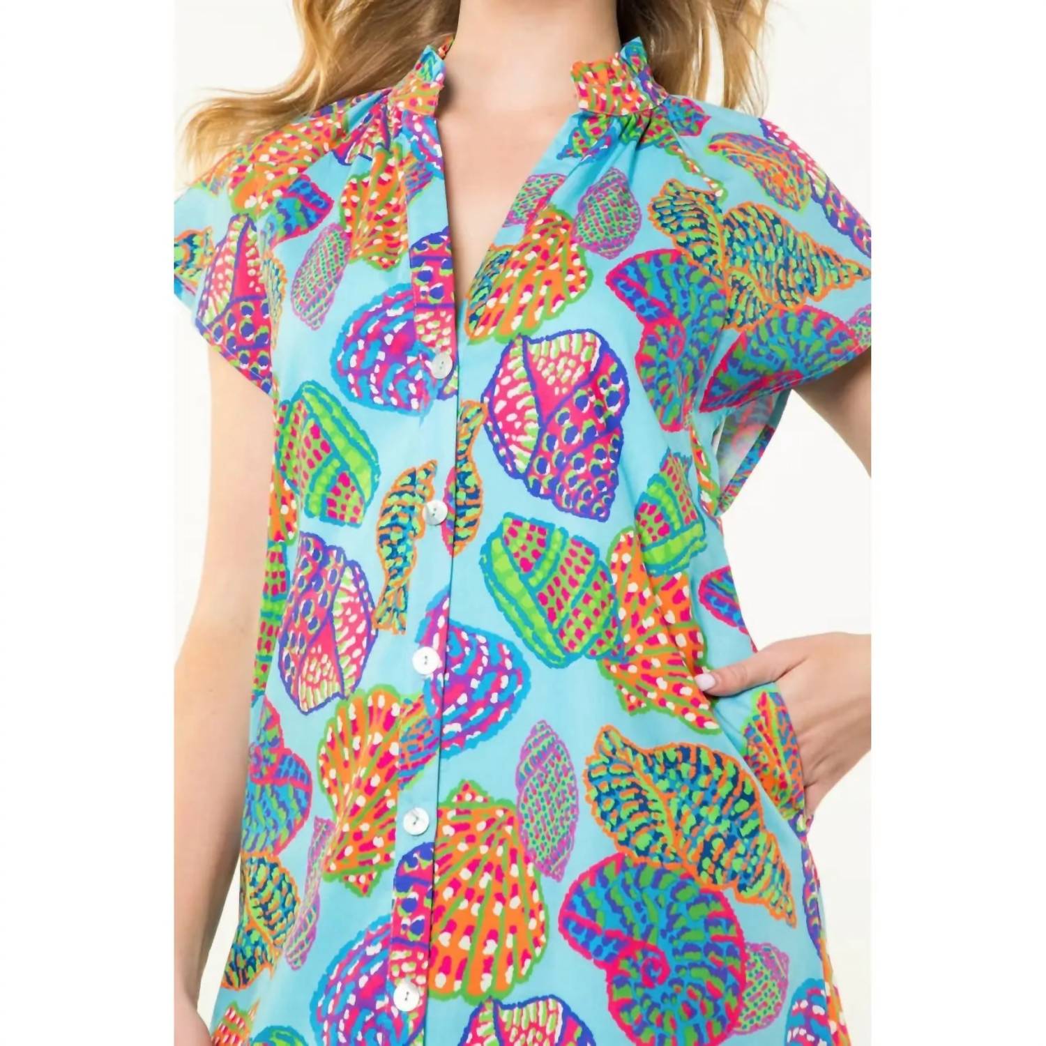 Thml - Sabrina Dress - blue - clothing - cotton