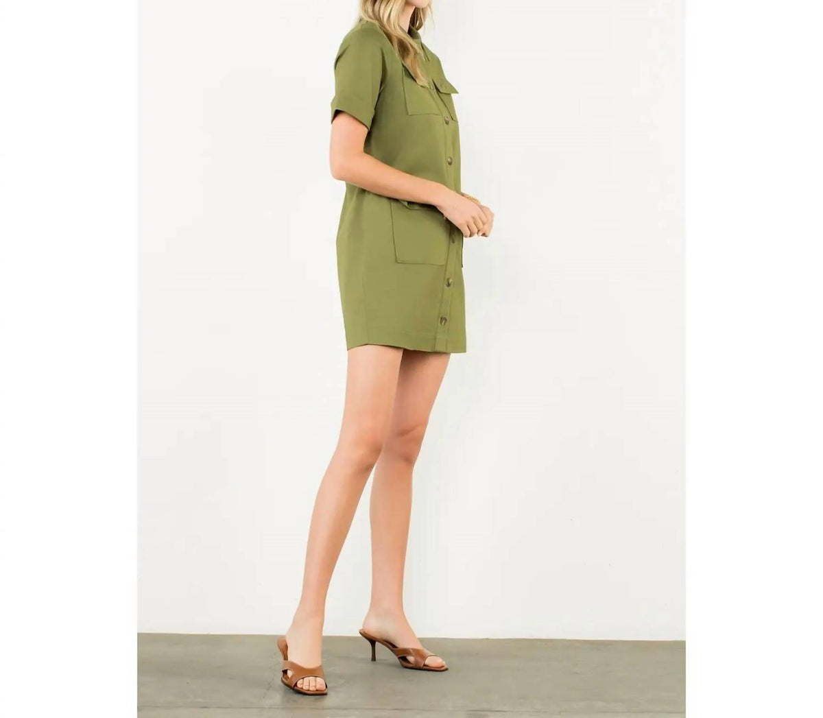 Thml - Short Sleeve Collared Dress