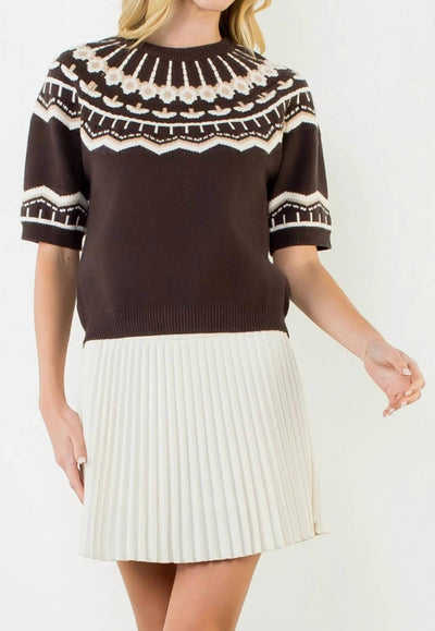 Thml - Short Sleeve Fairisle Sweater