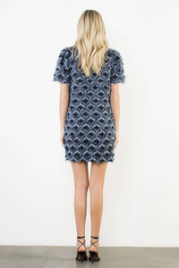 Thml - Short Sleeve Fringe Pattern Dress