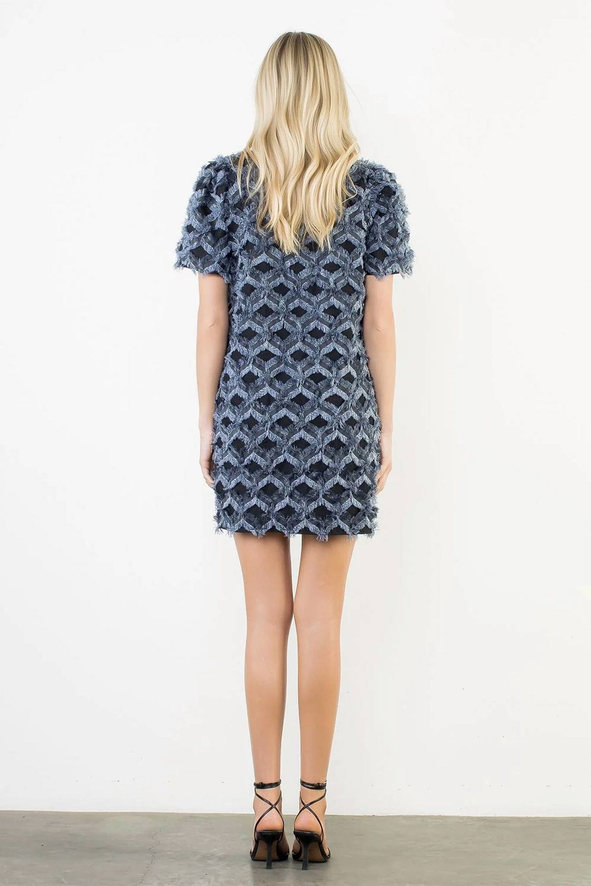 Thml - Short Sleeve Fringe Pattern Dress