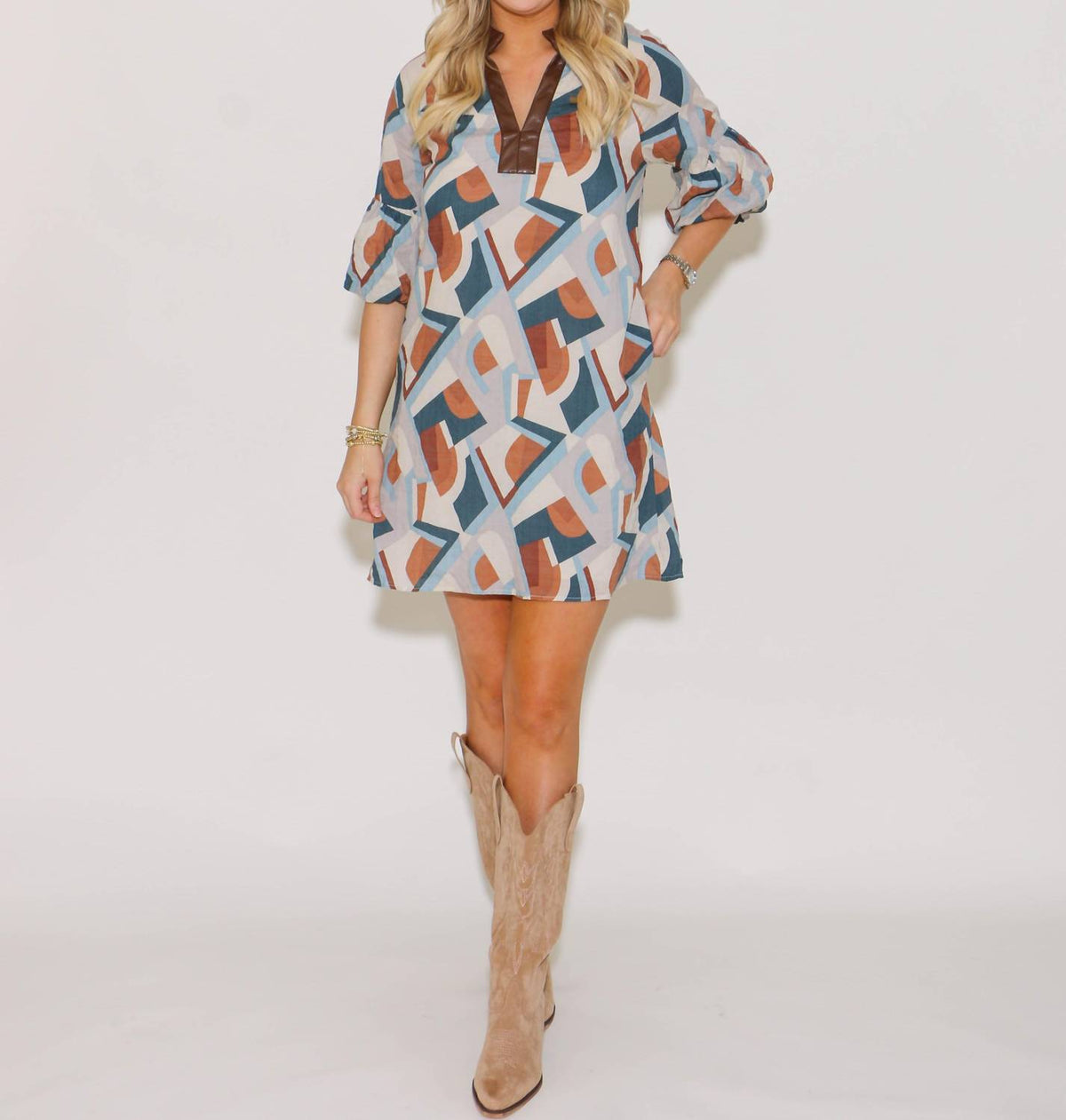 Thml - Short Sleeve Print Mini Dress