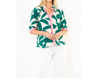 Thml - Short Sleeve Silky Geometric Top