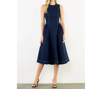 Thml - Sleeveless Denim Midi Dress