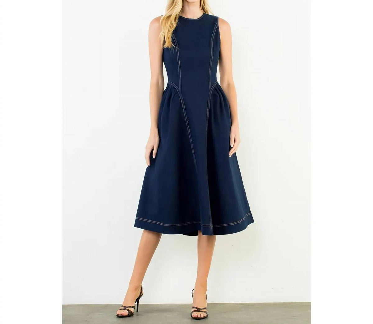 Thml - Sleeveless Denim Midi Dress