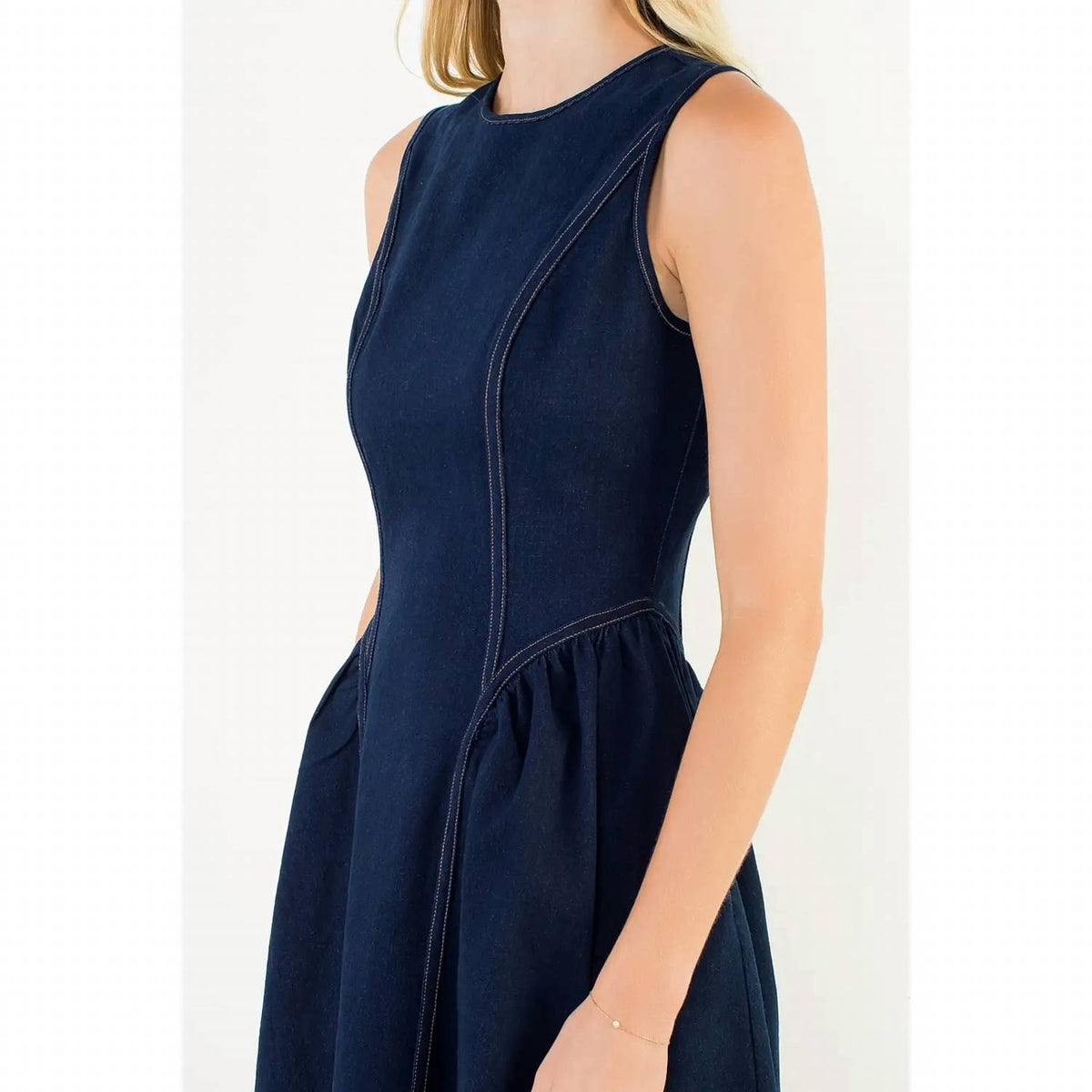 Thml - Sleeveless Denim Midi Dress