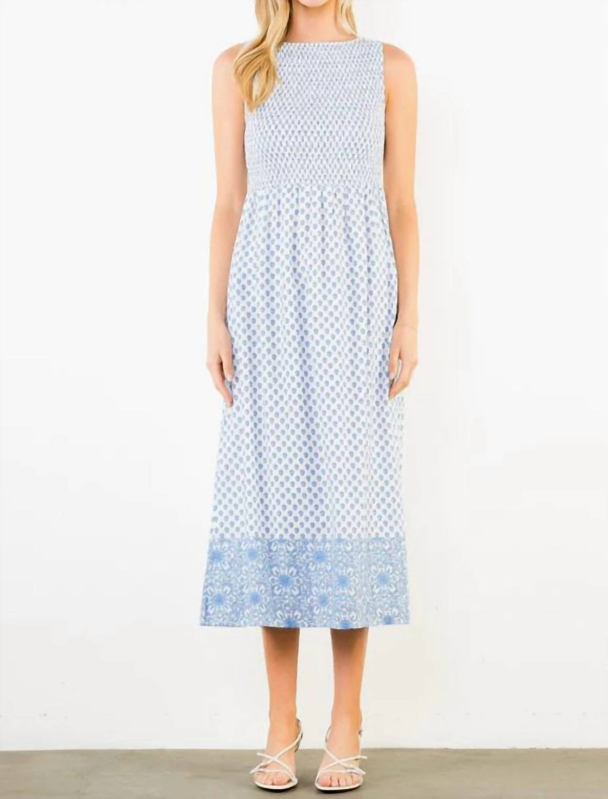 Thml - Sleeveless Floral Pattern Midi Dress