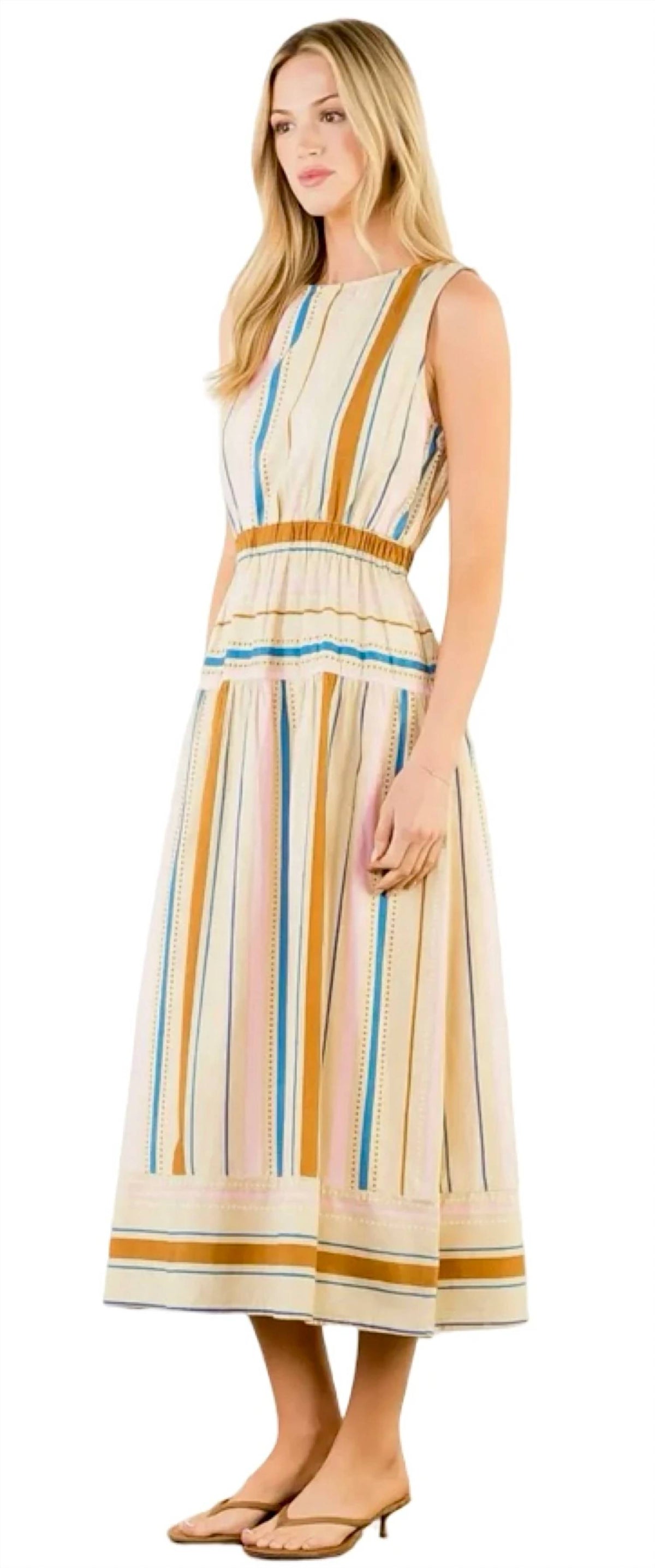 Thml - Sleeveless Stripe Midi Dress