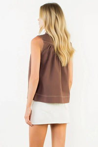 Thml - Sleeveless Top With Stitching Details
