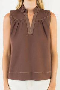 Thml - Sleeveless Top With Stitching Details