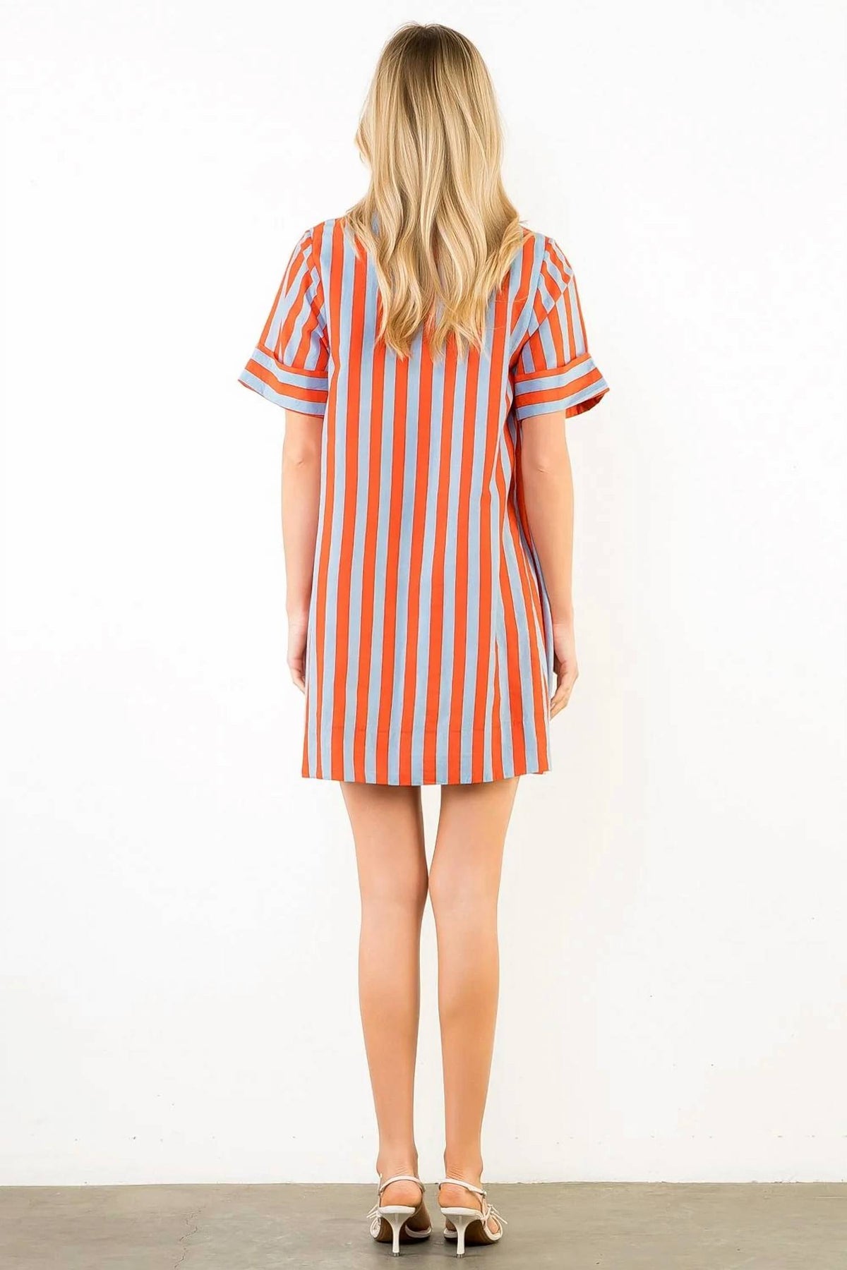 Thml - Stripe Button Up Mini Dress