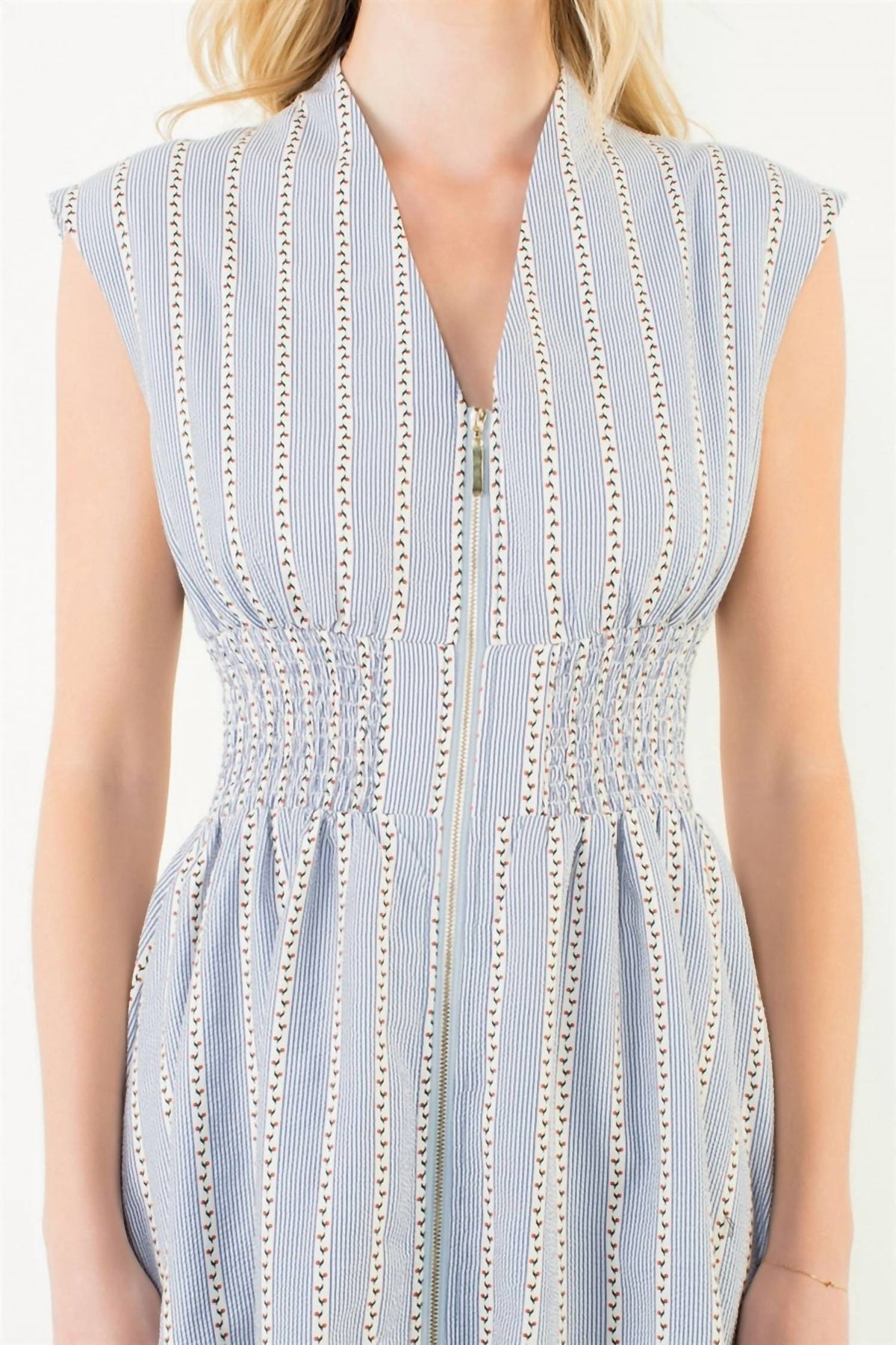 Thml - Striped Floral Pattern Midi Dress