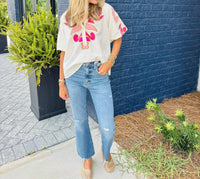 Thml - Textured Button Down Embroidered Top