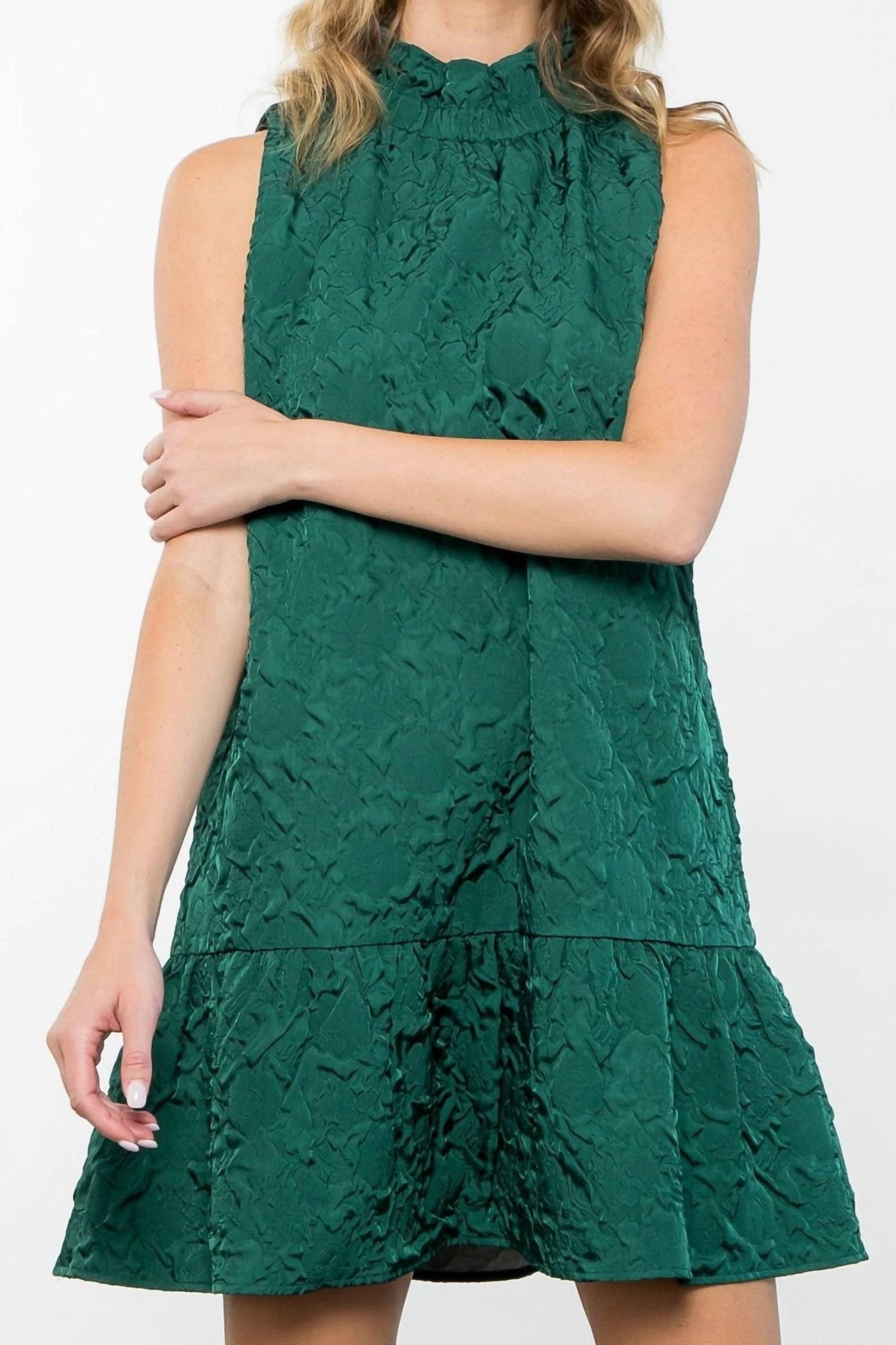 Thml - Timeless Texture Mini Dress - clothing - dresses - green