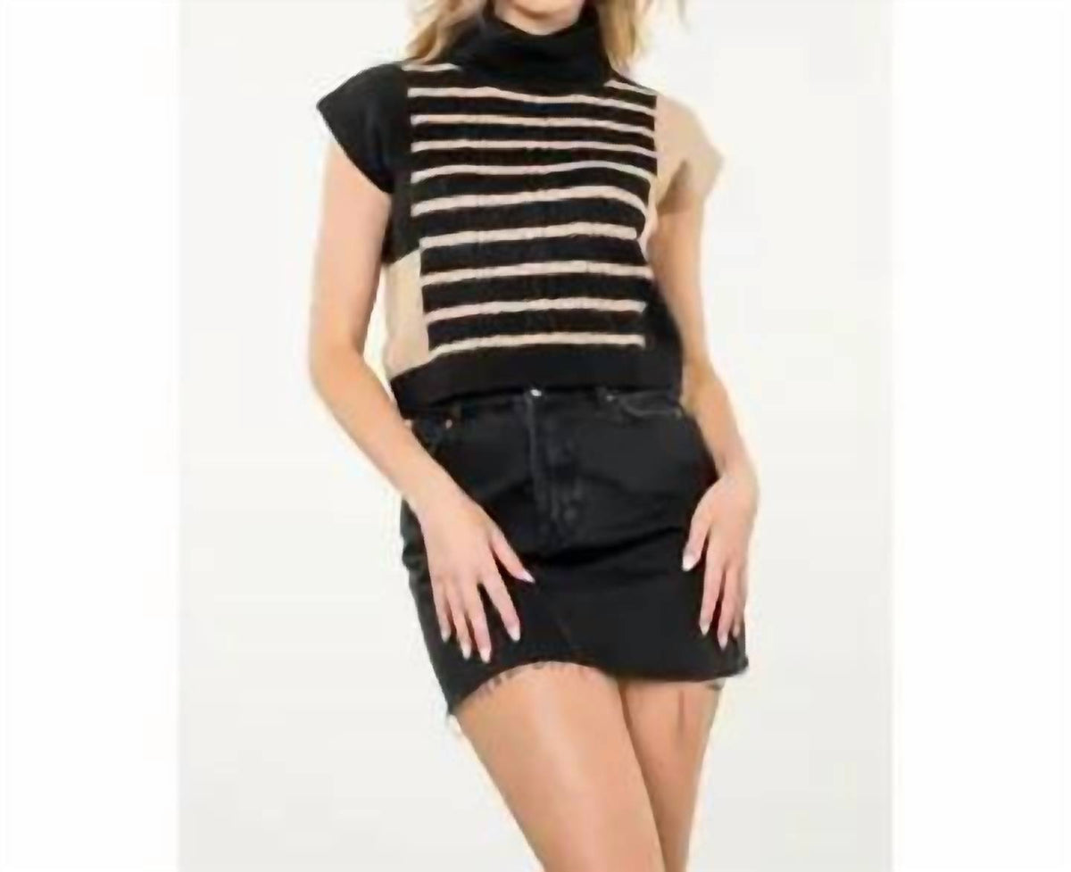 Thml - Turtleneck Stripe Knit Top