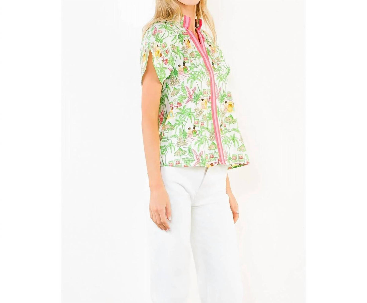 Thml - Vacation Scene Print Top