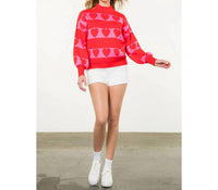Thml - Women's Heart Knit Sweater