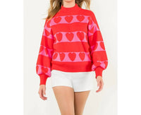 Thml - Women's Heart Knit Sweater