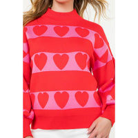 Thml - Women's Heart Knit Sweater