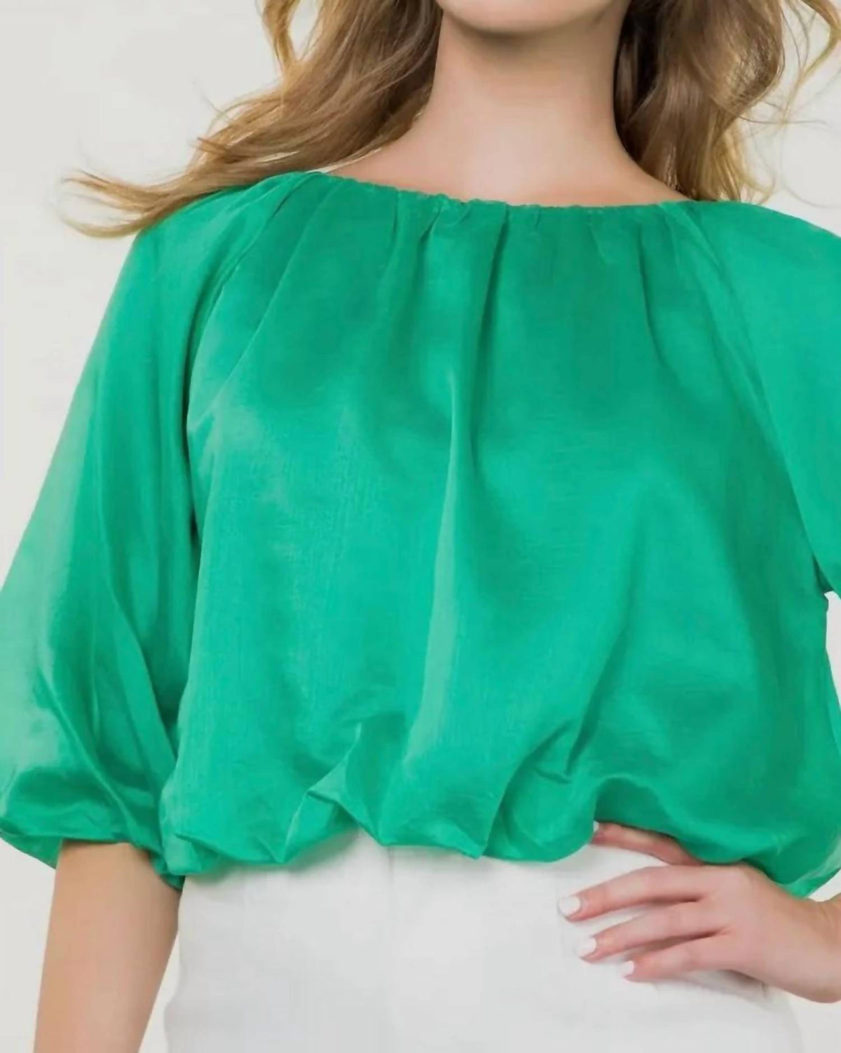 Thml - Women's Puff Sleeve Flowy Blouse