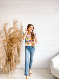 Thml - Women's Flutter Sleeve Knitted Top - clothing - crop - tops - shirts
