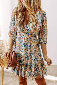 Thomas & Co - Floral V-neck Dress