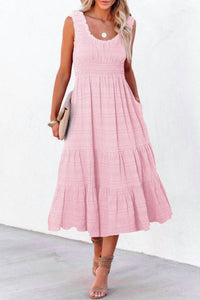 Thomas & Co - Shirred Midi Dress