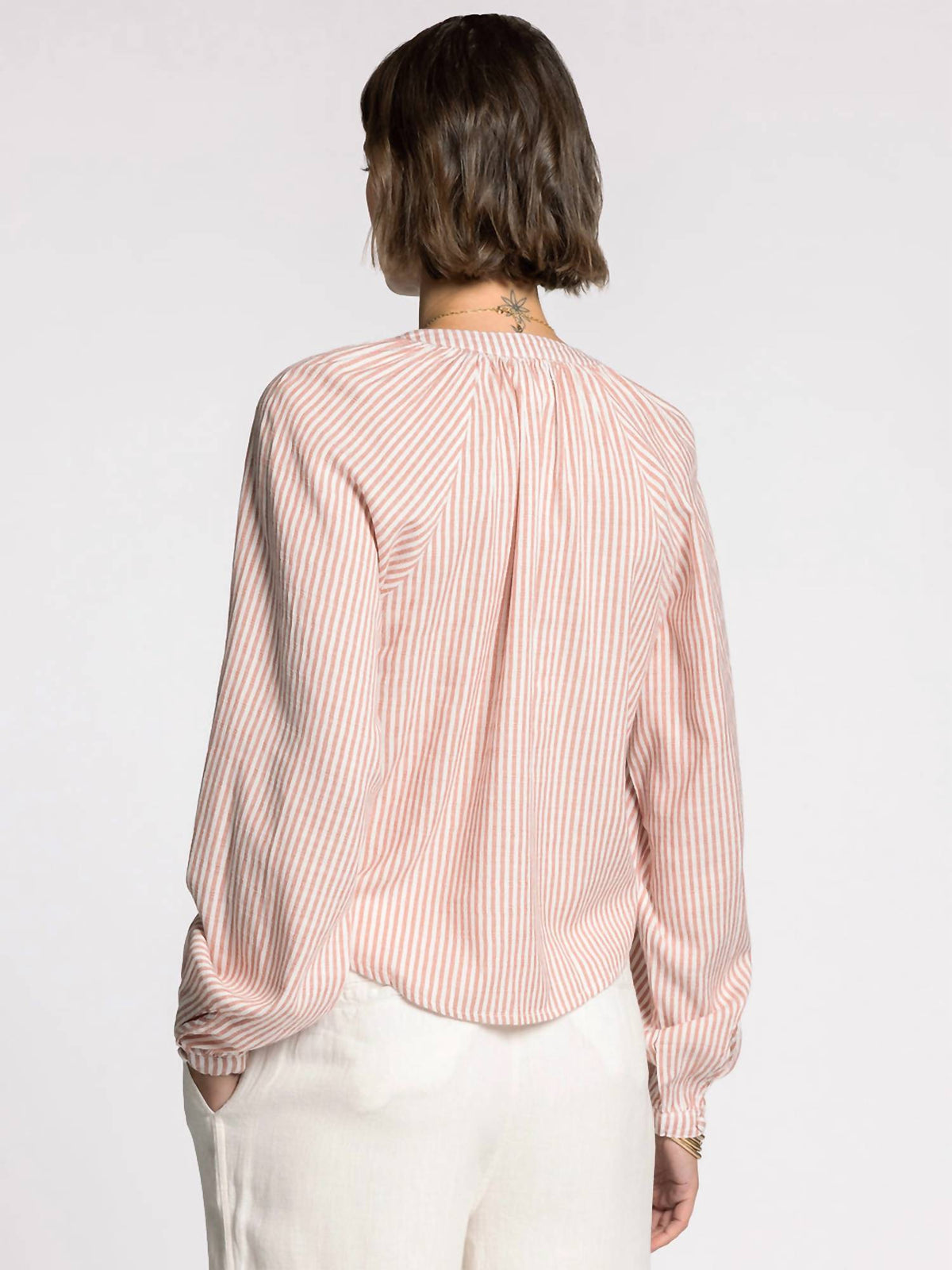 Thread & Supply - Bethany Long Striped V-neck Top