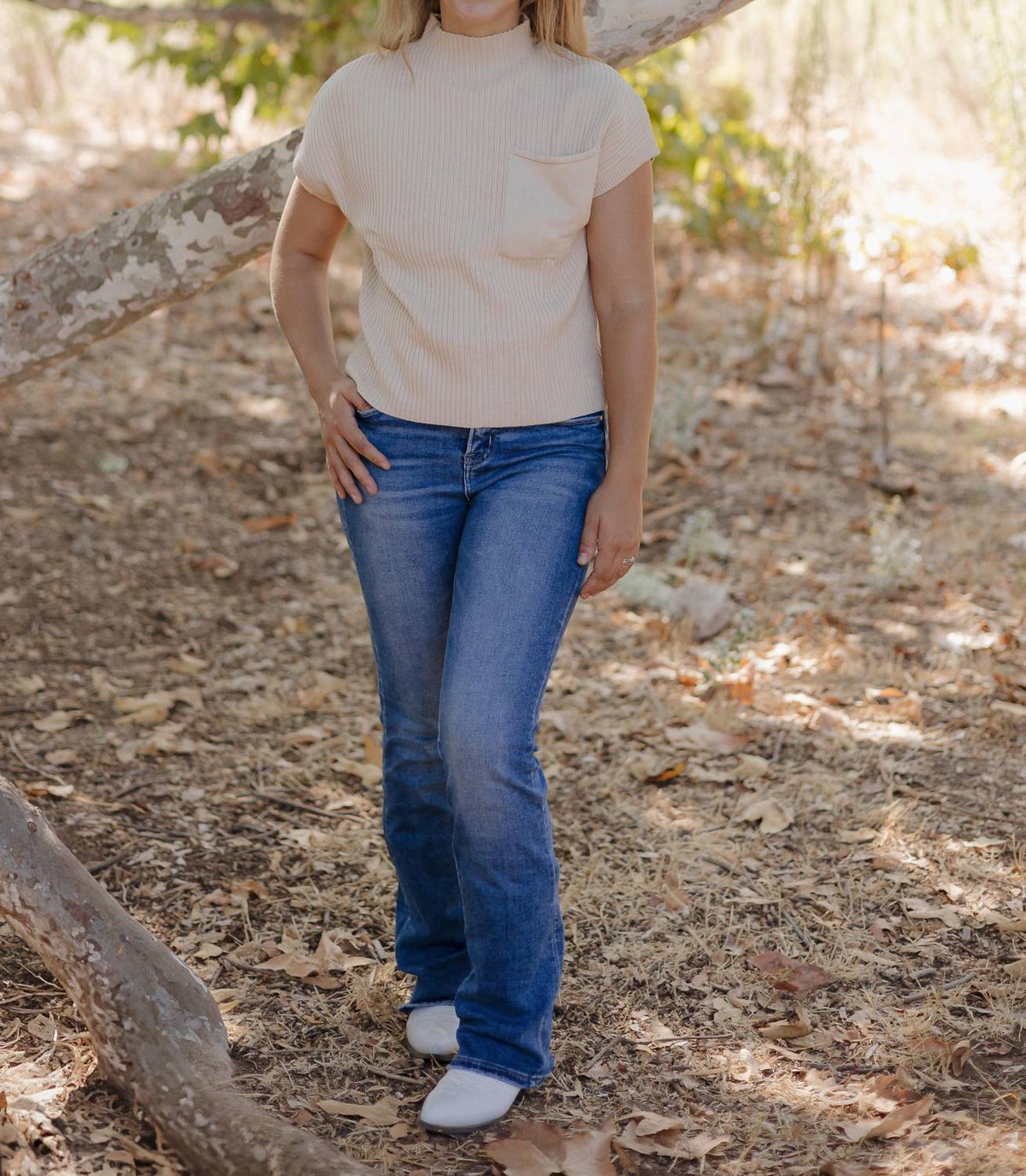 Threaded Pear - Lindsey Mock Neck Sweater