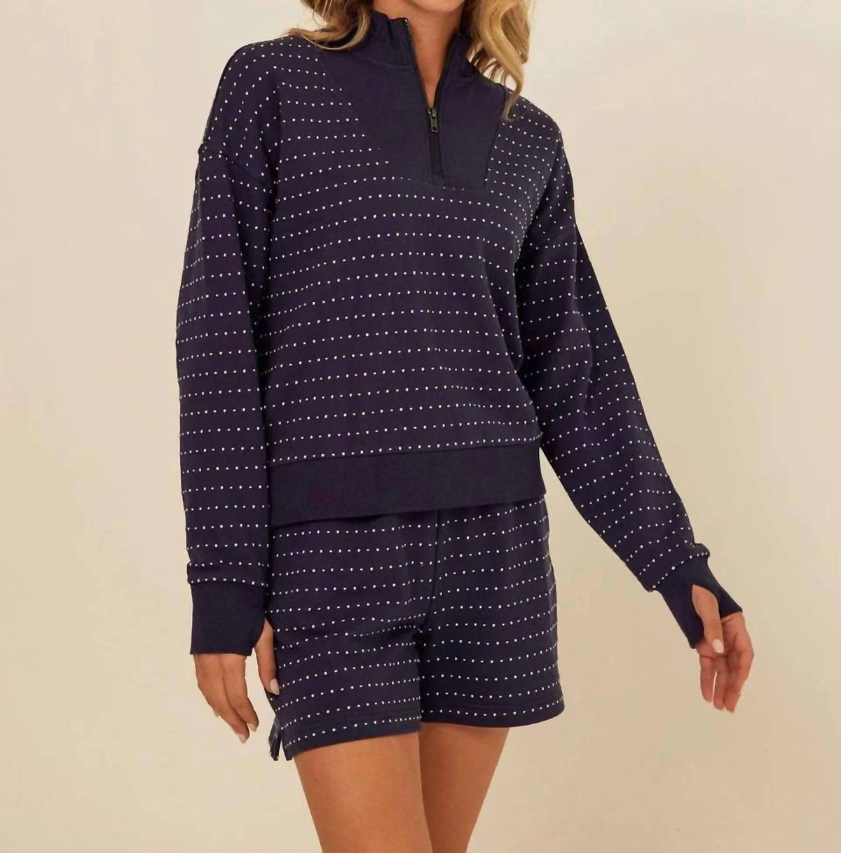 Threads 4 Thought - Kindra Dot Embroidered Terry Pullover