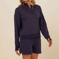 Threads 4 Thought - Kindra Dot Embroidered Terry Pullover