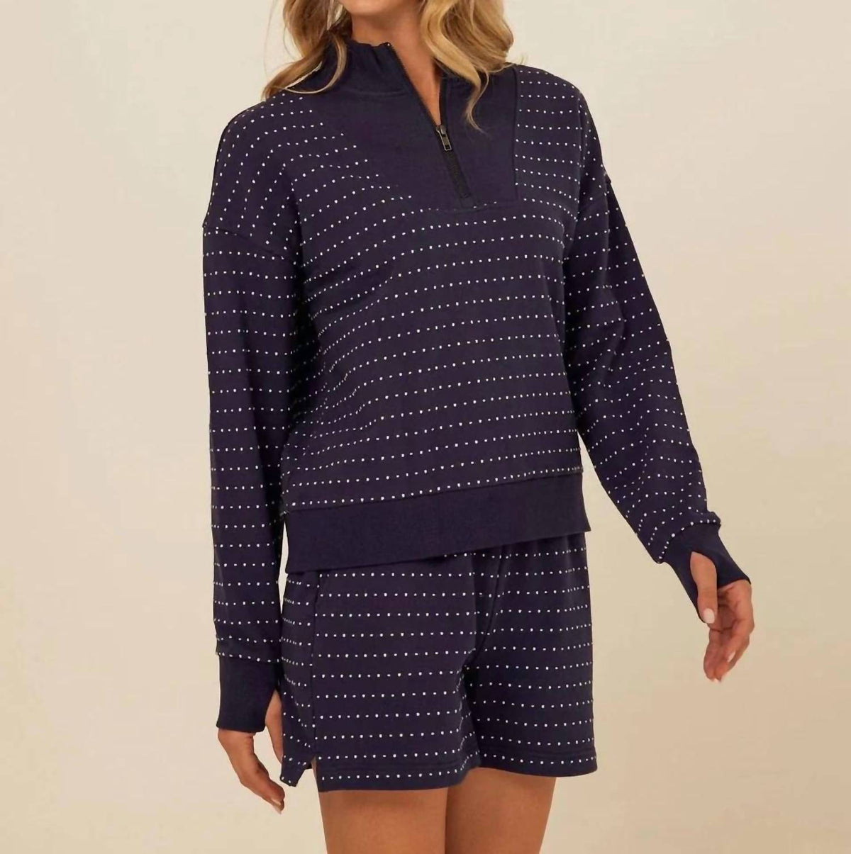 Threads 4 Thought - Kindra Dot Embroidered Terry Pullover