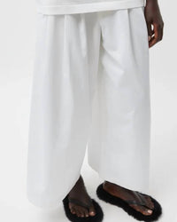 Tibi - Bio Twill Triple Pleat Cropped Pant - clothing - cotton - pants