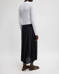 Tibi - Feather Weight Pleated Pull On Skirt