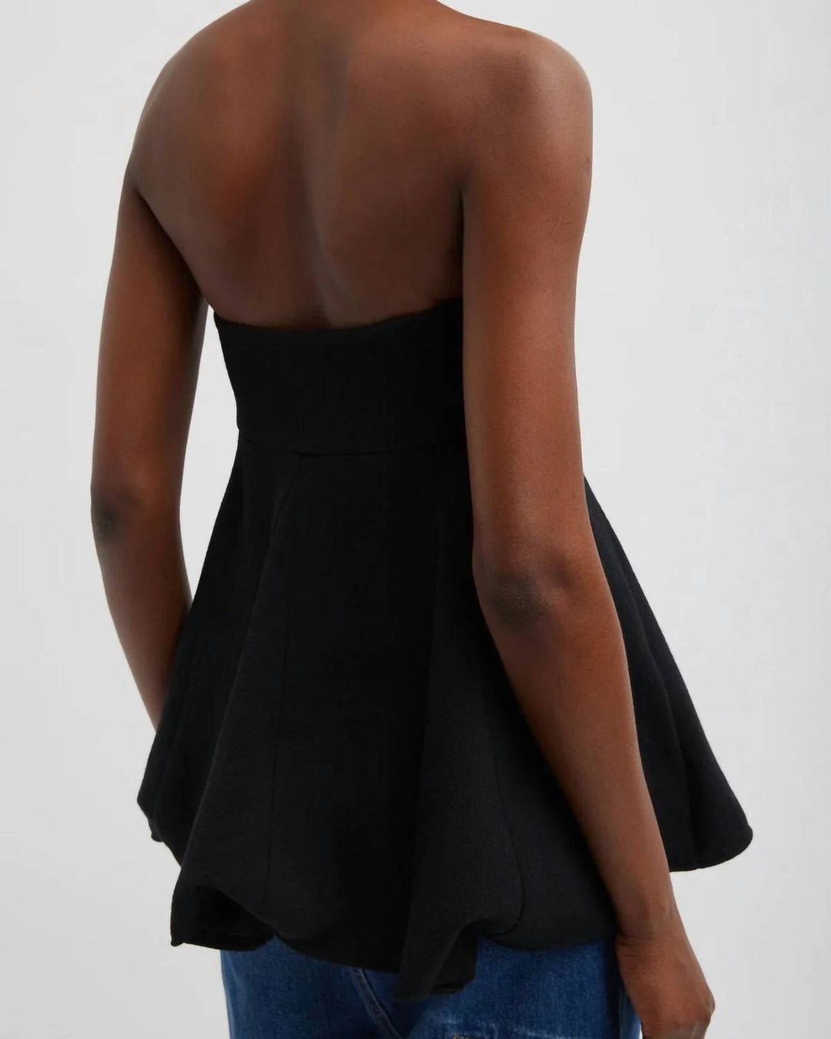 Tibi - Melee Crepe Strapless Top