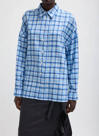 Tibi - Otis Check Oversized Shirt