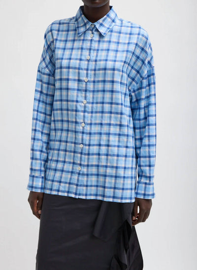 Tibi - Otis Check Oversized Shirt