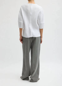 Tibi - Plisse Hinged Short Sleeve Top
