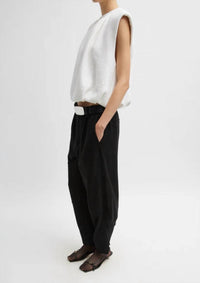Tibi - Quilted Waffle Shirred Neck Top - blouses - clothing - cotton