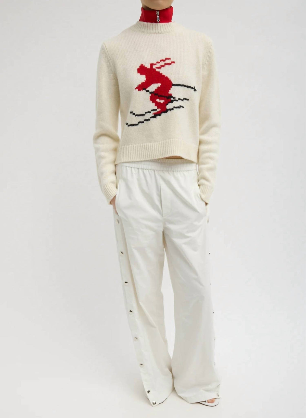Tibi - Soft Wool Ski Shrunken Sweater