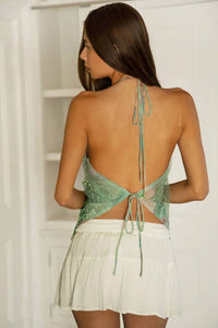 Tic Toc - SERAYA BEADED HALTER SCARF TOP
