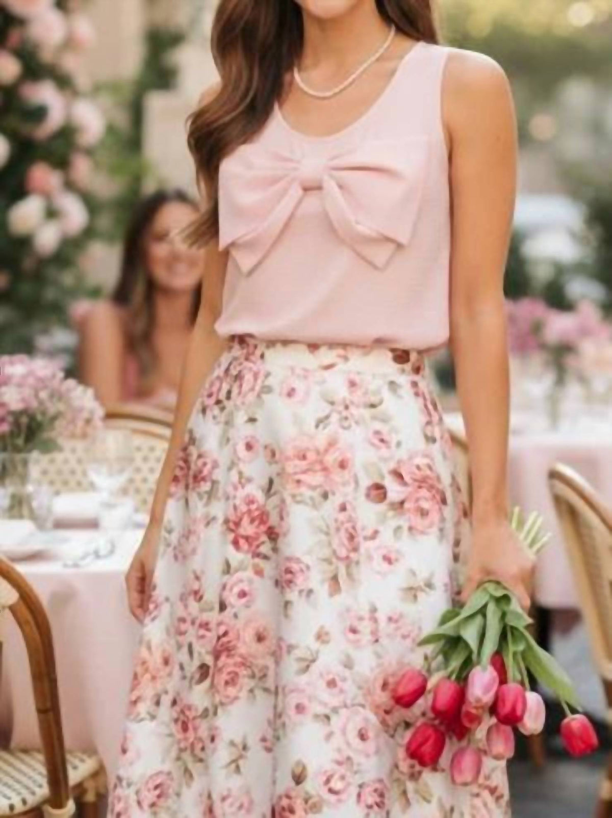 Timing - Blushing Bow Top
